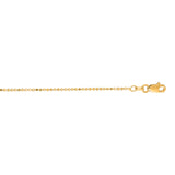 14K Gold 1.1Mm Diamond Cut Bead Chain