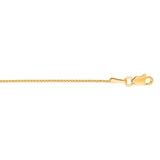 14K Gold 1Mm Diamond Cut Round Wheat Chain