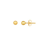 14K Gold Polished 5Mm Post Earring