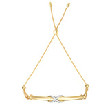 14K Gold X Bar Friendship Bracelet