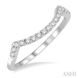 1/5 Ctw Round Cut Diamond Wedding Band in 14K White Gold