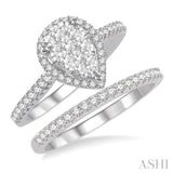 Pear Shape Lovebright Diamond Wedding Set