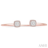 Stackable Lovebright Essential Diamond Open Cuff Bangle