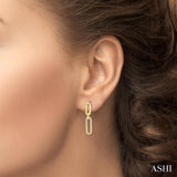 Paper Clip Diamond Fashion Earrings