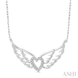 Angel Wings Heart Shape Diamond Necklace