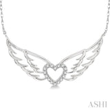 Angel Wings Heart Shape Diamond Necklace