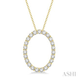 Oval Shape Diamond Pendant