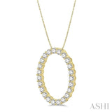 Oval Shape Diamond Pendant