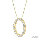 Oval Shape Diamond Pendant