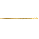 14K Gold 2.5Mm Solid Round Box Chain