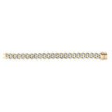 14K Gold 13.5Mm Lite Miami Cuban With Diamonds