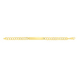 14K Gold 8.3Mm Polished Curb Id Bracelet