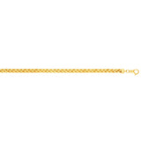 14K Gold 4Mm Diamond Cut Round Franco Chain