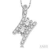 2 Stone Diamond Pendant