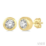 Bezel Set Petite Diamond Stud Fashion Earrings