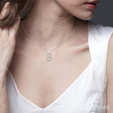 'B' Initial Diamond Pendant