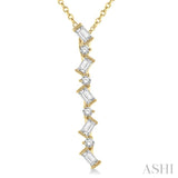 Scatter Zig-Zag Baguette Diamond Fashion Pendant