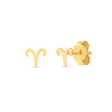 14K Gold Aries Studs