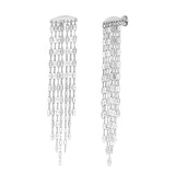 Silver Fancy Chain Drop Earrings