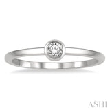 Stackable Bezel Set Petite Diamond Fashion Ring