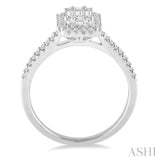 Halo Fusion Diamond Engagement Ring