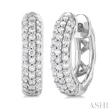 Pave-Set Diamond Huggie Earrings