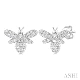 Bumble Bee Petite Diamond Fashion Earrings