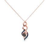 10kt Rose Gold Multi Color Dia. Pendant (IN STOCK NOW)