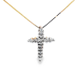 14kt yg Diamond Cross Pendant (IN STOCK NOW)