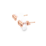 14kt rose gold infinity studs (IN STOCK NOW)