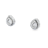 14kt wg halo diamond studs (IN STOCK NOW)