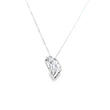 14kt White Gold "Diamond cutout" Pendant w/ Chain (IN STOCK NOW)